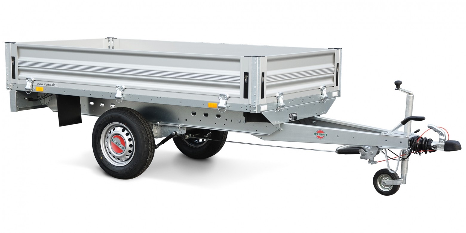 STEMA Kastenanhänger SySTEMA Hochlader 750 kg, 201x128 cm ALU-Bordwände