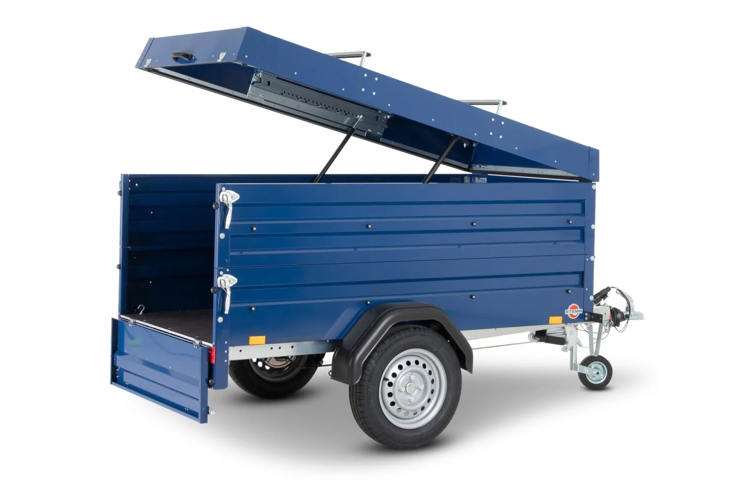 STEMA Deckelanhänger FT 750 mit BWA und Deckel, 201x108x81 cm, RAL 5003 Saphirblau