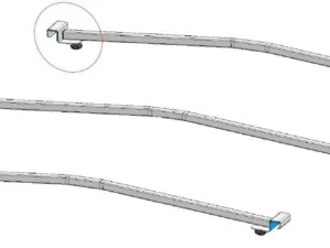 Flachplanenstütze für 128 cm Breite (3 Stück)