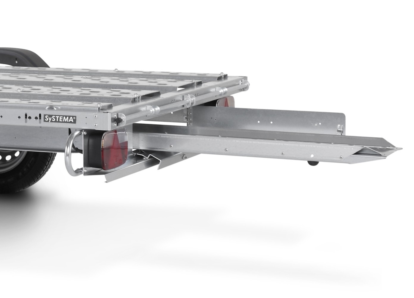 STEMA Motorradrampe eingeschoben