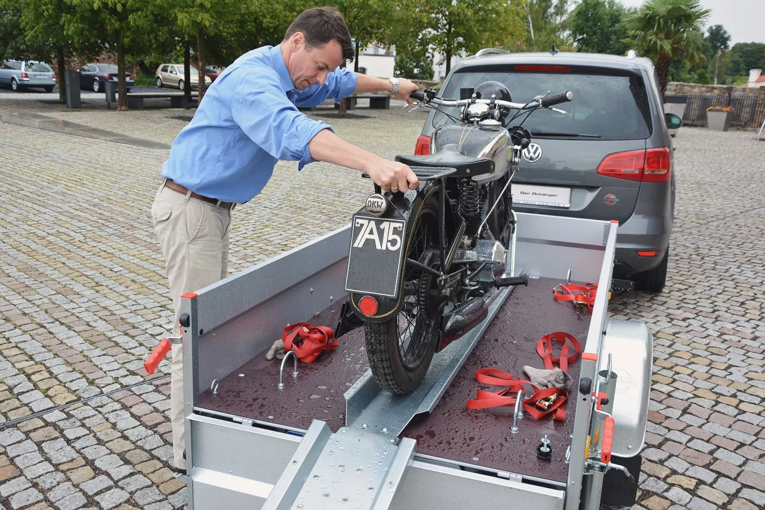 STEMA Motorradtransportsatz mit Bike