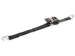 25010321f Malochergeräte Gmbh Black Ratchet Tie down Strap with Metal J hooks on Both Ends for Securing Cargo