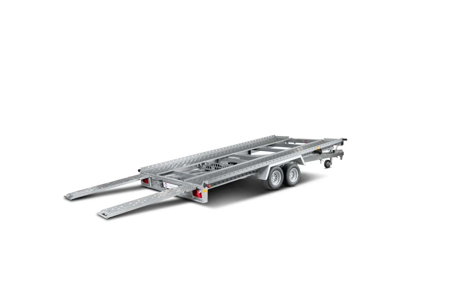 STEMA Fahrzeugtransporter ATOUR 2.700 kg, 400 x 203 cm, mit Auffahrschienen 155 cm