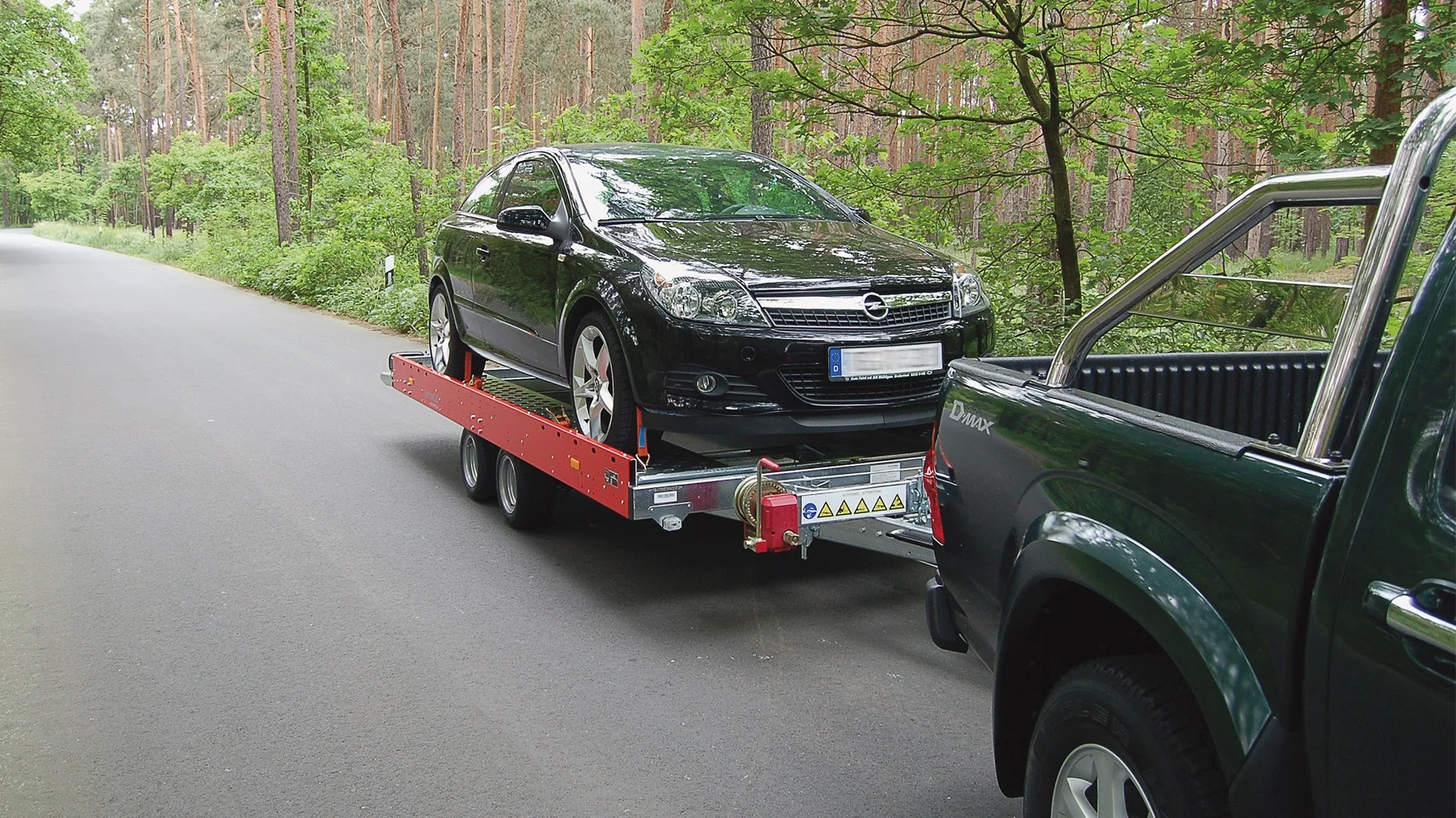 STEMA Fahrzeugtransporter FHAK 3.500 kg, 400 x 201 cm inkl. Auffahrschienen 205 cm