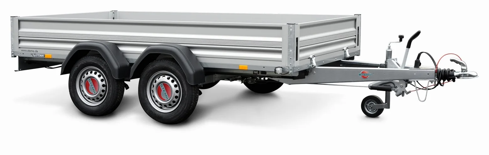 STEMA Kastenanhänger SySTEMA Tieflader 3.500 kg, 401x183 cm, ALU-Bordwände